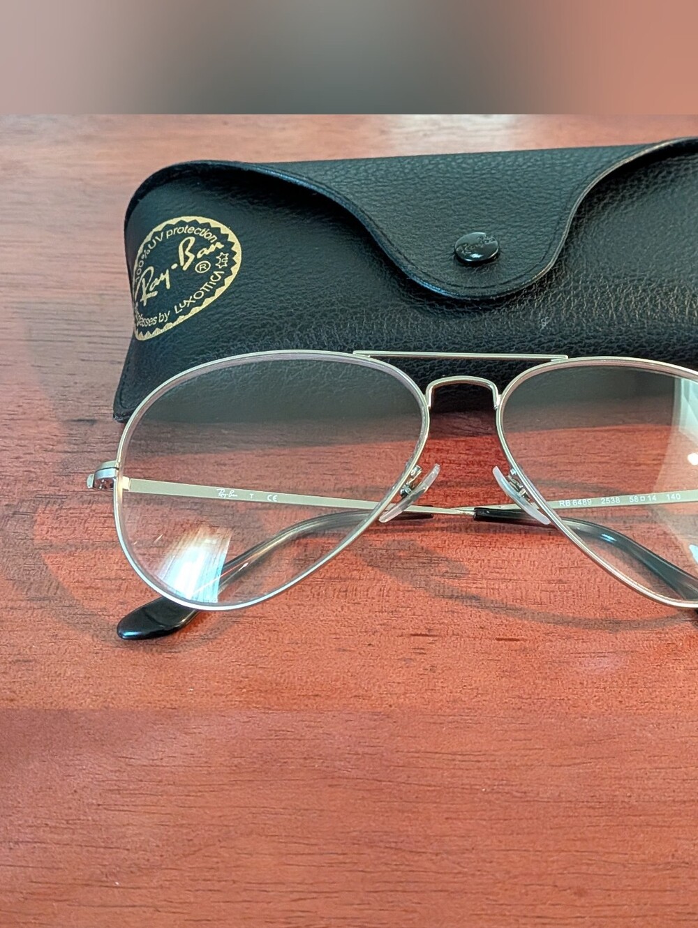 Ray Ban Aviator Gunmetal 6489 2538 Eyeglasses 58-14-140 Prescription